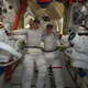 Illustration for article titled This Spacewalk Is All About Cool Perspective Photos